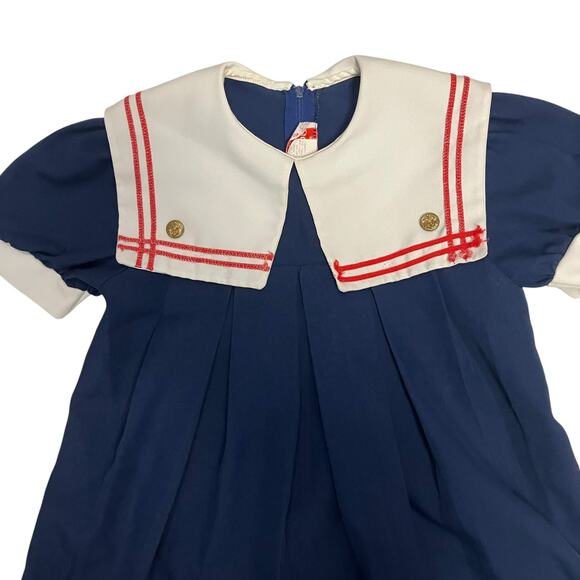 Vintage Fashion Kids Girls Classic Sailor Dress Size 6X - Picture 2 of 9